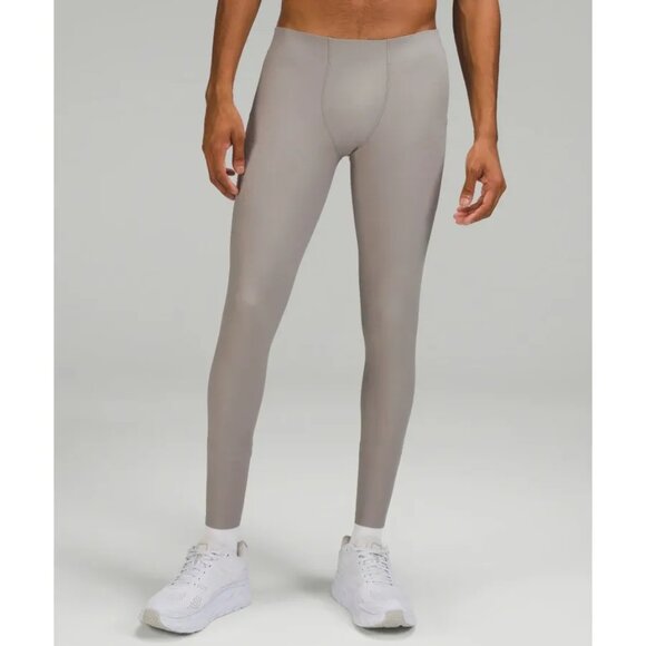 Lululemon Mens Senseknit Running Tight 28" Rhino Grey Size L & XL Durable - Picture 2 of 2